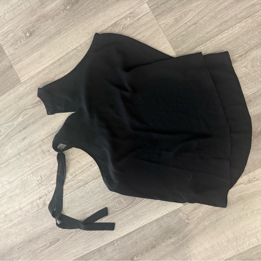 Black bow Tie-Neck Women’s Top